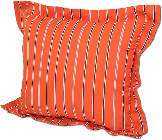Comfort Classics Set of 2 Outdoor Patio Reversible Pillow Back with Double Flange 20" L x 23" W x 5" H. Polyester Fabric Trellis Inc.
