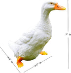 Realistic Duck Statues, Funny Duck Fence Decoration, Resin Duck Decor, Outdoor Animal Statue, Duck Sculpture, Perfect for Home Garden Stairs, Farm, Patio, Backyard (7 in)