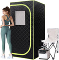 Portable Sauna Box, Portable Steam Sauna for Home with 2.6L 1000W Steamer, 15 Levels, Folding Chair, Extra Large Size (31.5 x 31.5 x 68.9 inch)