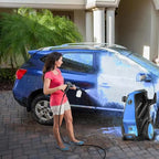 5000 PSI 4.0 GPM Heavy Duty Power Cleaner with Foam Cannon, 4 Nozzle Tips,33FT Hose and Soap Bottle for Home/Cars/Driveways/Patios/Decks/Fences(Blue)