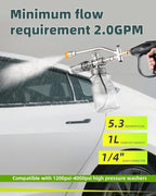 Foam Cannon For Pressure Washer Gun With Dual Connector, Car Wash Foam Gun Accessory, Garden Carwash Dual Purpose Switch High Pressure Foam Canon, Soap Sprayer Cleaning Kit, Power Washer Spray Nozzles