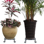 Plant Stand for Heavy Duty Potted Holder Indoor Outdoor Metal Rustproof Iron Garden Container Round Supports Rack for Planter Bronze, Pumpkin Stand Outdoor