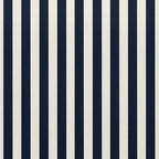 RSH DECOR Deep Seating Cushion with Pillow Back | 22” x 25” x 5" Seat | Water and Fade-Resistant Spun Fabric | Made in USA | Outdoor Chair Cushion Set for Patio Furniture (Navy Blue & White Stripe)