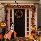 Porch Goose Outfits for 23" Plastic Porch Goose Halloween Pumpkin Outfit Goose Clothes for Cement Goose for Indoor Outdoor Garden Yard Lawn Patio Art Decor(NGQ)