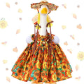 Fall Thanksgiving Goose Outfit Sunflower Porch Goose Costume with Hat Necklace for 23 Autumn Patio Yard Lawn Decor(Sunflower)
