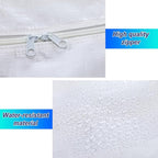 4 Pcs 66 Gallon Large Moving Bags with Zipper and Handles Foldable Storage Duffle Bags Heavy Duty Extra Large Totes for College Dorm Travel Clothes Blankets Bedding Moving(White)