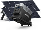 AFERIY Solar Generator 3840Wh Portable Power Station with 2X400W Solar Panel,AC Output with 120V,3600W LEP Battery,Solar Generator for Home Use,Outdoor Camping,Power Outage,Camping,RV