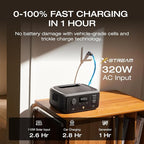 EF ECOFLOW Solar Generator RIVER 3 with 60W Solar Panel, 245Wh Portable Power Station LFP Battery, 300W Up to 600W AC Output, <20 MS UPS, 1Hr Fast Charging Power Station for Outdoor/RVs