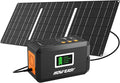 HOWEASY Solar Generator 120W(240W Peak), Portable Power Station with 30W Solar Panel,Power Bank with 110V AC Outlet for Camping, Home, Outdoor Emergency