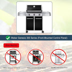 Flavorizer Bars,Heat Deflectors and Grill Burner for Weber Genesis 300 Series Grills with Front Control Knob, Genesis S310 S320 S330 E310 E320 E330,for Weber 7620 7621