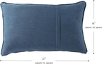 Greendale Home Fashions Sunbrella 21'' x 14'' Rectangle Outdoor Throw Pillow with Removable Cover (Set of 2), Spectrum Denim
