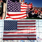 Homissor American Flag 8x12 Heavy Duty Outdoor Embroidered Stars Large USA US Flags Longest Lasting Sewn Stripes Indoor With Brass Grommets