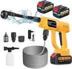 Cordless Pressure Washer Battery Operated, 1700PSI Portable Cordless Power Washer with 6-in-1 Nozzle&Foam Cannon, 21V Battery Powered Cordless High Pressure Washer Gun, Handheld Pressure washers