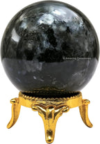 Amazing Gemstone Larvikite Crystal Ball with Stand - 2" Inches Crystal Sphere Meditation Balls for Witchcraft and Decorative Balls