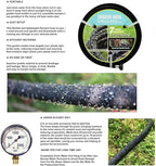 Soaker Hose with Connector 5/8in Diameter 25FT 50FT Black Garden Water Hose Flower Bed and Lawn Lightweight Hose (50FT)