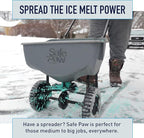 Safe Paw, Dog/Child/Plant Pet Safe Ice Melt with Traction Agent, 8lb, 100% Salt-Free/Chloride-Free, Non-Toxic, No Concrete Damage, Fast Acting, Lasts 3X Longer