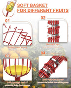 AgiiMan 5 to 20 FT Fruit Picker Pole - Reach to 26 FT Fruit Picker with Telescopic Extension Pole, Lightweight and Sturdy Aluminum Telescopic Pole, Easy to Assemble Fruit Picking Basket