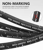 Pressure Washer Hose 100FT 4000 PSI, Kink Resistant Steel Braided Layer & NonMarking Rubber for Hot/Cold Water, High Power Washer Hose With 3/8 Inch Quick Connect & M22 Fitting, Black