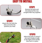Weed Eater Handle Trimmer Handle, Weed Eater Handle Extension with Bracket Clamp, Ergonomic Trimmer Grip, Weed Wacker Attachments Aluminum Lawn Trimmer Grip for Landscaping,Lawn Care