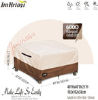 Square Patio Table Cover 40 Inch,100% Waterproof 600D Heavy Duty Outdoor Table Cover,Square Patio Dining Table Covers for Outdoor Furniture,40"Wx 40"D x 23"H,Beige&Brown