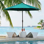 EliteShade USA 10-Year-Non-Fading 9Ft Market Umbrella Patio Umbrella Outdoor Table Umbrella with Ventilation, Teal