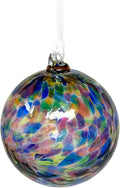 Small Friendship Glass Ball Globe - Multicolor 3.5 inch Hand Blown Handmade Hanging Garden Gazing Ball Indoor Outdoor Home Décor