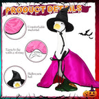 Vinsot Halloween Outdoor Porch Geese Outfit, 23" Patio Yard Porch Desk Goose Coat, Lawn Goose Accessories(Rose Red,Velvet)