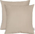 RSH DECOR: Sunbrella Play Square Throw Pillows Set of 2 | 17" x 17" | Water and Fade-Resistant Performance Fabric | Outdoor Pillow Covers with Down-Alternative Inserts | Play Oat