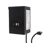 GKOLED ETL Listed 120W Low Voltage Transformer with Photocell and Timer, 120V AC to 12V AC Outdoor Power Pack, Dual Isolated Outputs, for Landscape Lighting Systems, Fully Encapsulated Toroid Core