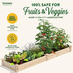 Greenes Fence Original Pine Raised Garden Bed, 2' x 8' x 7" - Made in USA with American Pine
