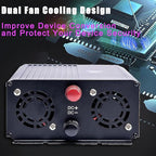 5000 Watt Power Inverter 12V DC to 110V AC Converter, LED Display with 2 AC Outlets Dual Fans Radiating for RV, Camp and Home, Electric Tool Pure Sine Wave Inverter (110V, 5000W 12V)