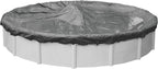 Robelle 15 ft Ultimate Charcoal Winter Pool Cover for Above Ground Pools, 4 ft Overlap (19 ft Cover Size), Solid 14 x 14 Scrim, 5.2 oz/yd2, 20-Year Warranty, Style: 5115-4