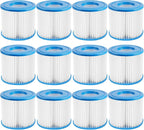 Type D Pool Filter Cartridge Replacement Compatible with Summer Waves P57100102, P57000104, Intex Type D, Summer Escapes Pool Filter, VII Filter, RX600 Above Ground Pools Pool Pump, 12 Pack