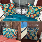 Magpie Fabrics Pack of 2 Outdoor Waterproof Throw Pillow Covers 18 x 18 Inch, Christmas Decorative Cushion Sham Pillowcase Shell for Garden Patio Tent Balcony Couch Sofa(Floral Green)