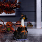 Suzile Halloween Goose Outfit Witch Party Dresses Clothes for 23" High Cement or Plastic Porch Goose Costume for Yard Lawn Outdoor Garden Patio Statue Holiday Halloween Decor