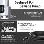 LANCHEZ 1.6HP 5500GPH Stainless Steel Sump Pump, High Flow Submersible Water Pump with Float Switch, Automatic Transfer Water Pump for Pool Basement Flooded Pit Sewage Sink Tub