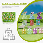 140Pcs Glow-in-The-Dark Mini Resin Animal Figurines Miniature Figures Glowing in The Dark Garden Accessories Aquarium Landscape Bonsai Ornaments