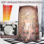 COSTWAY Portable Steam Sauna, Full-Body Personal Sauna Tent w/ 3L Steam Generator, Foldable Chair, Foot Massager, Timer, Remote Control, Indoor Pop-up Sauna Tent for Home Spa Relaxation (Coffee)