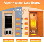 Far Infrared Sauna 1120W 110V, Low EMF Infrared Sauna with Red Light Therapy, Carbon Fiber Infrared Saunas 1 Person W/Bluetooth Speakers/Control Panel for Basement/Home Gym/Bathroom