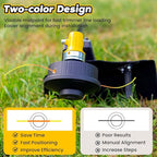 Toussaint 5 Pack AL2420PD 095”Replacement Triangle Twisted Trimmer Lines Compatible with EGO Dual Color Pre-Cut Trimmer Line for All EGO 15-Inch String Trimmers,Yellow and Orange（16FTx5）