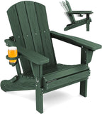 SERWALL Adjustable Folding Adirondack Chair Green