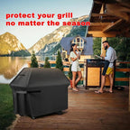 BBQ Grill Cover, 75-Inch Heavy Duty Waterproof UV Resistant Tear Resistant BBQ Gas Grill Cover for Nexgrill Brinkmann Weber Char-Broil and More