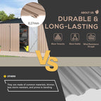 U-MAX Shed 10' x 12' Storage Shed Large, Metal Sheds & Outdoor Storage 10x12, Lockable Outdoor Shed Utility and Tool Storage for Garden, Backyard, Patio, Outside in Grey