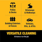 DeWalt DXPW3425E-S 3400 PSI Gas Pressure Washer, 2.5 GPM Axial Cam Pump, 208cc Recoil with Electric Start Engine, Spray Gun and Wand, 5 QC Nozzles, 5/16-in. x 25-ft. Hose, 49-State