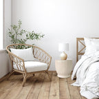 Ceramic Decorative Garden Stool: Cream Stool Striped Drum Shape for Indoor Outdoor Decor - Ceramic Tabouret for Living Room Patio Front Porch Bathroom