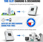 ECO-WORTHY Home Power Station Backup Power,10240Wh LiFePO4 Battery Support Communication、Bluetooth and WiFi,AC 5000W Inverter, 2Hr/5Hr Fast Charge,for Home Backup,Emergency,Solar System Components