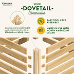 Greenes Fence Cedar Wood Composter Add-On Kit, 36" L x 36" W x 31" H / 173.92 gallons - Not Meant for Independent use; to be Added on to RCCOMP36 Composter Kit - Made in USA with North American Cedar