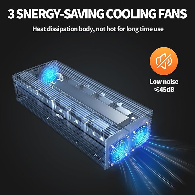 3000 Watt Power Inverter Car/Home 12V DC to 110V/120V AC Converter with 2 AC Outlets, USB & Type-C Port Car Inverter Peak Power 6000W for RV,Truck,Off-Grid Solar System with Remote Controller-Orange