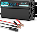 500W Pure Sine Wave Inverter - 12V DC to 110V/120V AC Car Power Converter with 2 AC Outlets, USB Port, Type-C Port, LCD Display Power Inverter for Car, Truck, Home, Vehicles, Laptop