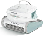 Hydro 4SE Robotic Pool Cleaner, S-Shaped Path/Auto Wall/Waterline Cleaning, 40FT Long Cable/4 Cleaning Modes, 4.1L Large Filter Basket Pool Vacuum Ideal for Inground/Above Pools